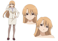 Yuzuki's character design in the anime