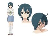 Mikuni's character design in the anime