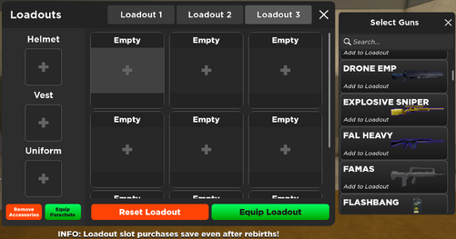Loadouts | War Tycoon Roblox | Fandom