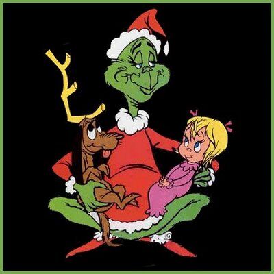 Koba as The Grinch and Nova as Cindy Lou Who (based on the 'Koba