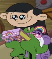 Numbuh 3 with My First Rainbow Monkey.