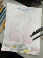 A doodle by Mr. Warburton celebrating the show's 20th anniversary.