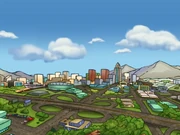 The city skyline seen in "Operation: D.O.G.F.I.G.H.T.".