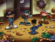 Numbuh 100 along with Numbuh 9 (Maurice), Numbuh 11 (Cree Lincoln), and Numbuh 86