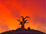 Blown up treehouse