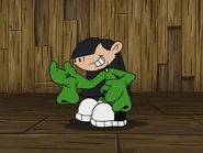 Numbuh 3 holding all her tiny friends in her palm and saying they look so cute.