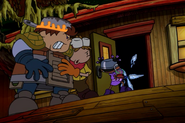 Numbuh 78 protecting her Sector X teammates.