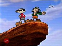 Numbuh 1 and Numbuh 86 at the climax of Operation: C.A.N.Y.O.N.