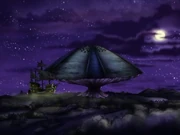 Red Stalk Isle at night