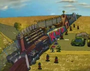 The barricade keeping everyone out of the Grand Canyon.