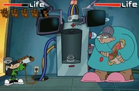 Numbuh 3 boss fight against Gramma Stuffum