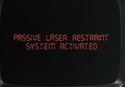 Passive Laser Restraint System Activated