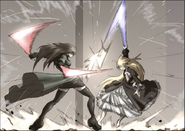 E-34 sword fighting against Anne