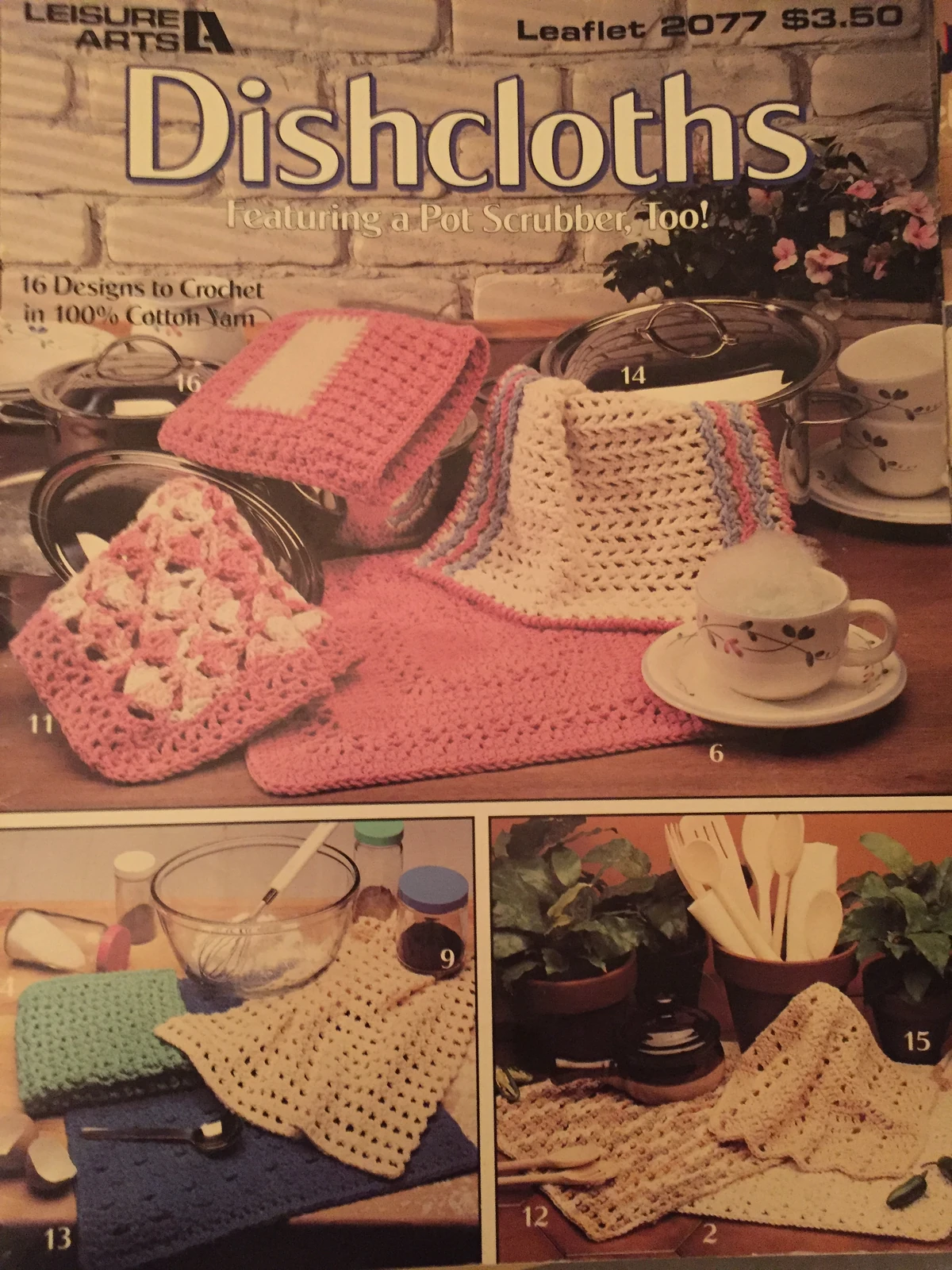 Leisure Arts 2077 Dishcloths Knitting and Crochet Pattern Archive