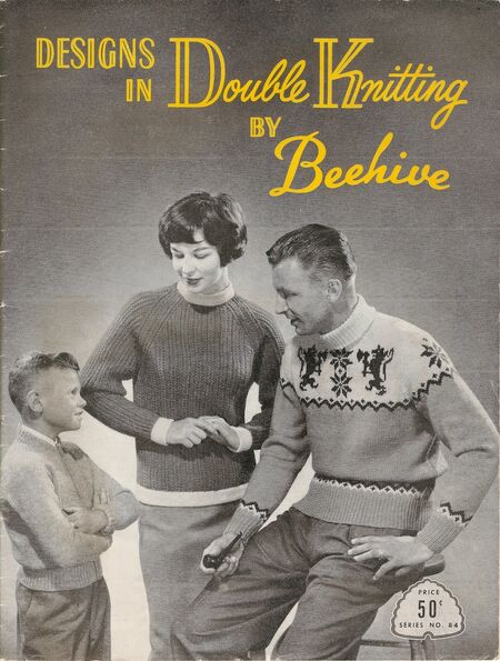 Patons and Baldwin's Series No. 84 Designs in Double Knitting by Beehive, Knitting and Crochet Pattern Archive Wiki