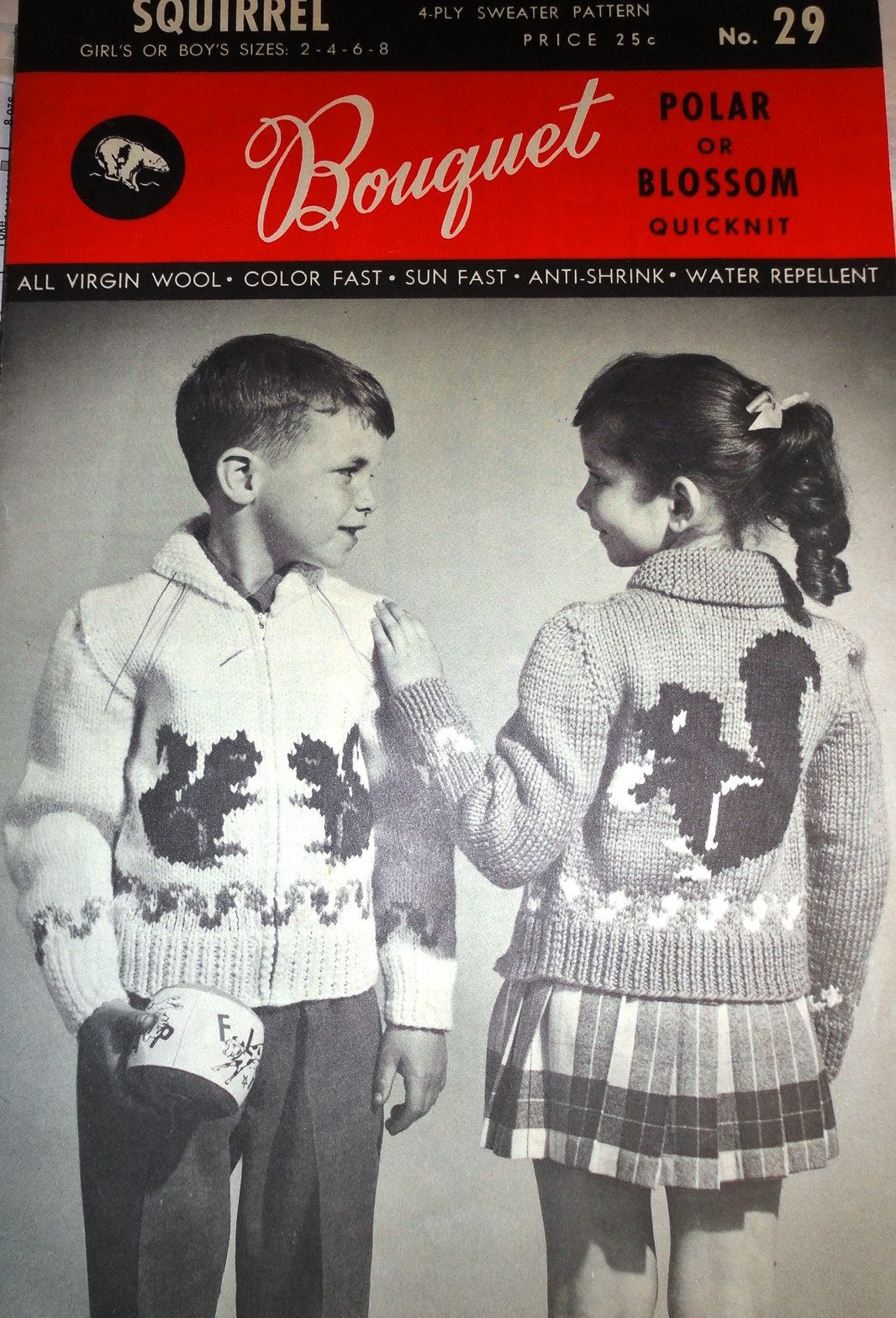 Bouquet 29 Squirrel Child's Sweater Graph-Style Pattern | Knitting ...