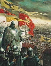Knight Leading An Attack