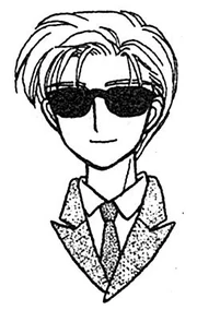 a drawing of Rei smiling neutrally