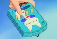 Sana holding out Burutcha.