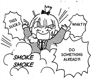 obana yelling at the smoke bomb to do something interesting