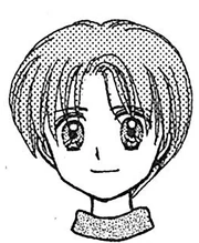 a drawing of Naozumi smiling neutrally