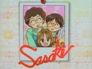 Aono alongside her brother and mother