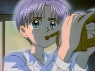 Naozumi plays the trumpet after the fight with Sana