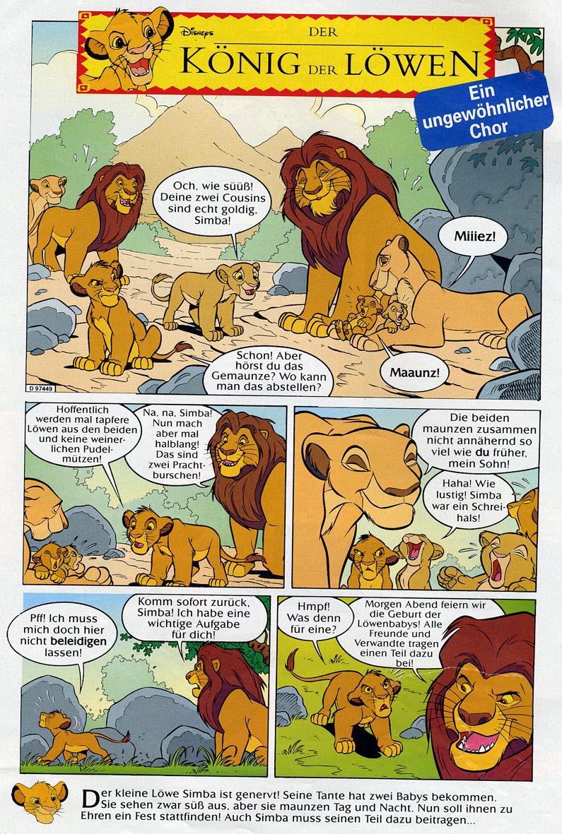 Kategorie:Der König der Löwen Comics König der Löwen Wiki Fa