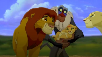 Simba, Rafiki, Kiara, Nala