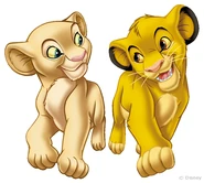 Nala und Simba als Kinder