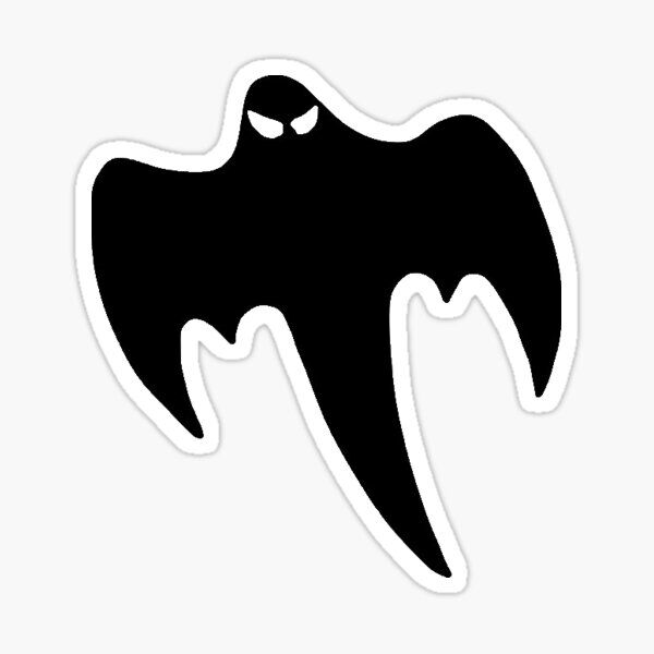 Minimalist ghost logo on gray background on Craiyon