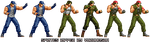 Sprites de Ralf y Clark que no se utilizaron en The King of Fighters '99