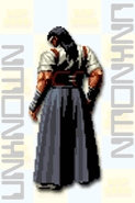 Unknown (Todoh) en KOF 2000 como striker.