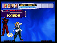 Kaede como striker en KOF 2000