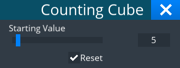 Current Counting Cube Setting