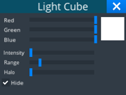 Current Light Cube Settings