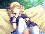 Karin is sleeping on a hammock