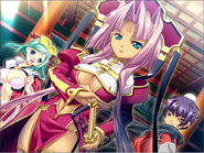 Rikuson Hakugen, Sonken Chuubou and Kannei Kouha in Shin Koihime†Musou