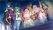 Imperial Kan members: Chouchuu, Reitei, Kentei, Kataigou and Kashin Suikou in Kakumei