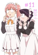 Shouko and Hitohito dressed as maids.