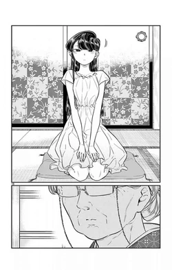 Komi's reaction to Grandma's question