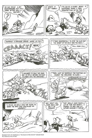 Η σελίδα της ιστορίας του Στρομπλ, από την οποία ο Ρόσα εμπνεύστηκε την απώλεια του ελκήθρου στον παγετό.