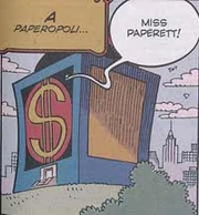 Ο Σκρουτζ φωνάζει τη Δεσποινίς Ευταξία. Από την ιστορία Fantomius d'Egitto (Ο Φαντομίας στην Αίγυπτο)