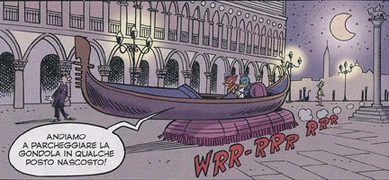 Η υβριδική γόνδολα, όπως εμφανίζεται στην ιστορία Ο Θησαυρός του Δόγη