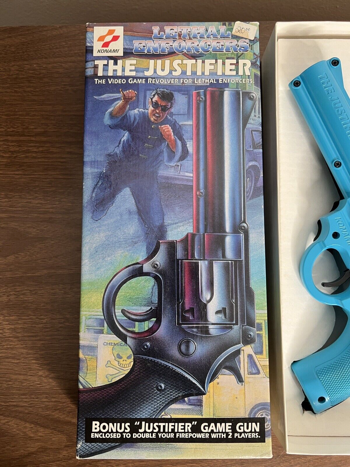 トイガン Konami Justifier JE510 Genuine Konami Justifier Blue Light Gun Controller Sega
