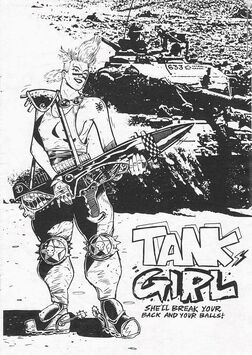 The first ever drawing of Tank GIrl.