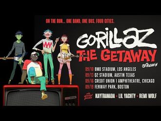 Gorillaz presents The Getaway Shows - Live Across the USA September 2023 (Tickets on sale now)