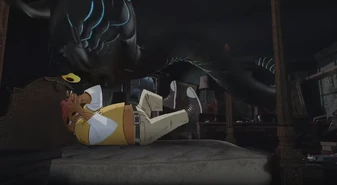 Snake-monster that torments Russel.