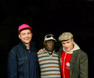 Rocket Juice And The Moon (from left to right: Damon Albarn, Tony Allen, and Flea)
