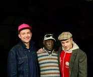 RJM2.jpg (416 KB) Rocket Juice And The Moon (from left to right: Damon Albarn, Tony Allen, and Flea)